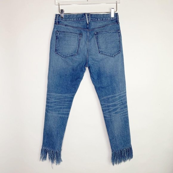 3 x 1 Jeans Fringe Straight Crop Stella Sz 27 - Picture 3 of 12